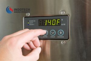 mengatur suhu water heater