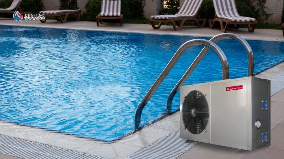 Heat pump untuk kolam renang yang membantu menjaga suhu air tetap nyaman sehingga aktivitas berenang terasa lebih menyenangkan.